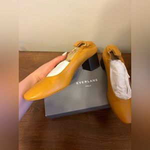 Everlane The Day Heel in Honey Yellow